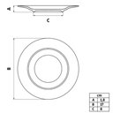 Ver imagem 3 de Conjunto 6 Pratos em Porcelana para Pão Tramontina Elisa 17cm Borda Dourada Pão Jantar Almoço