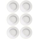 Ver imagem 1 de Conjunto 6 Pratos em Porcelana para Pão Tramontina Elisa 17cm Borda Dourada Pão Jantar Almoço