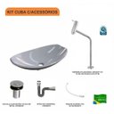 Ver imagem 3 de Kit Cuba L45 com Torneira Link 1062 Metal e Válvula Click 1"b + Sifão Cromado e Flexível