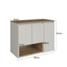 Gabinete Balcão para Banheiro com 3 Portas e 1 Nicho 80 Cm Cor:mel com Arenas - 3