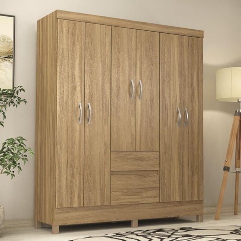 Guarda Roupa Casal Flash Ii 6 Portas + 2 Gavetas - Demóbile:amendola Touch