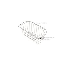 Cesto Aramado para Cubas de Sobrepor e Undermount Morgana 60 Fx Tramontina em Aço Inox - 3