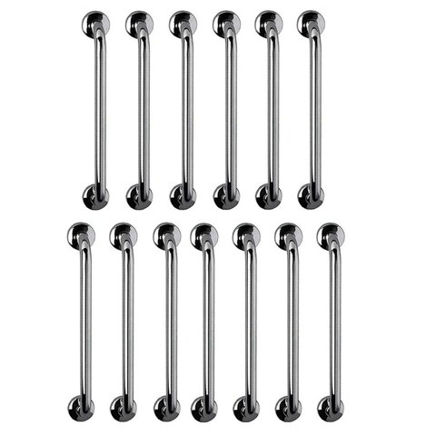 Barra de Apoio 60cm Aço Inox Kit 13 Unidades Banheiro Box Idoso Deficiente Cadeirante Gestante Crian