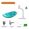 Kit Cuba L45 com Torneira Link 1062 Metal e Válvula Click 1"g + Sifão Cromado e Flexível - 3