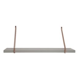 Kit 2 Prateleiras Cinza Madeira Mdf 70cm Laqueado Suporte Metal Decoração Moderno -organizze Móveis - 4