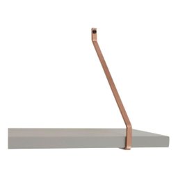 Kit 2 Prateleiras Cinza Madeira Mdf 70cm Laqueado Suporte Metal Decoração Moderno -organizze Móveis - 6
