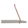 Kit 2 Prateleiras Cinza Madeira Mdf 70cm Laqueado Suporte Metal Decoração Moderno -organizze Móveis - 6