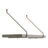 Kit 2 Prateleiras Cinza Madeira Mdf 70cm Laqueado Suporte Metal Decoração Moderno -organizze Móveis - 5