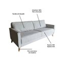 Ver imagem 5 de Sofá Classic em Bouclê Moderno Sala Recepção Escritório Hall:prata