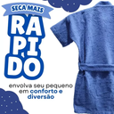 Ver imagem 3 de Roupão Felpudo Infantil Quimono Confetti Tamanho G Azul