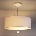 Ver imagem 2 de Lustre Pendente Com Cristal Cúpula Crú 40x15 2E27