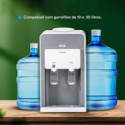 Bebedouro de Mesa para Garrafão Eos Mineralle Eletrônico Quente e Frio Ebe02qs 220v - 7