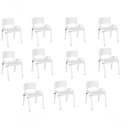 Ver imagem 1 de Kit 11 Cadeira Iso Infantil Creche, Base Branco Branco