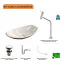Ver imagem 3 de Kit Cuba L45 com Torneira Link 1062 Metal e Válvula Click 1 1/2" + Sifão Pvc e Flexível