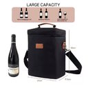 Ver imagem 3 de Bolsa Termica Porta Vinhos Taças 4 Garrafas Mochila Wine Bag Cooler com Divisorias Removiveis Bag