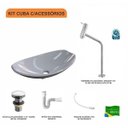 Ver imagem 3 de Kit Cuba L45 com Torneira Link 1062 Metal e Válvula Click 1 1/2" + Sifão Pvc e Flexível