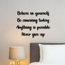 Ver imagem 1 de Letreiro de Parede Belive in Yourself... em MDF