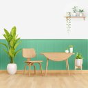 Ver imagem 2 de Painel Ripado em Placa 100x0,15cm (1,05m²) PVC + 2 Cantoneiras 1,05 Verde Bariri