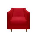 Ver imagem 4 de Kit Namoradeira e 2 Poltronas Titânio Suede Vermelho