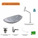 Ver imagem 3 de Kit Cuba L45 com Torneira Link 1062 Metal e Válvula Click 1 1/2" + Sifão Cromado e Flexível