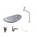 Ver imagem 2 de Kit Cuba L45 com Torneira Link 1062 Metal e Válvula Click 1 1/2" + Sifão Cromado e Flexível