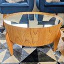 Ver imagem 2 de Mesa de Centro Sala Redonda Madeira 50 Centímetros 60 Cm:espelhada/tampo 50 Altura 32 Cm