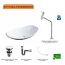 Ver imagem 3 de Kit Cuba L45 com Torneira Link 1062 Metal e Válvula Click 1 1/2" + Sifão Cromado e Flexível