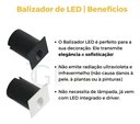 Ver imagem 5 de Kit 14 Balizador Embutir Parede Escada Led 2w Quente - Preto