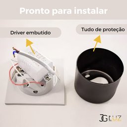 Kit 14 Balizador Embutir Parede Escada Led 2w Quente - Preto - 3