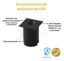 Ver imagem 2 de Kit 14 Balizador Embutir Parede Escada Led 2w Quente - Preto