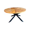 Ver imagem 1 de Mesa Redonda Zurick 1,80m Tampo Giratório Base Industrial em Aço - Preto