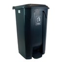 Ver imagem 2 de Lixeira Plástica com Pedal 100L Cinza para Áreas Externas