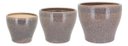 Ver imagem 2 de Jogo 3 Peças Cachepô Cerâmica Bege Decorativo Planta Vaso