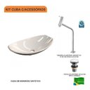 Ver imagem 3 de Kit Cuba L45 com Torneira Link 1062 Metal e Válvula Click 1''g Compace