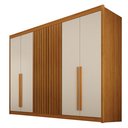Ver imagem 2 de Guarda Roupa Casal Ripado 6 Portas 6 Gavetas 100% MDF Diamante