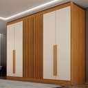 Ver imagem 1 de Guarda Roupa Casal Ripado 6 Portas 6 Gavetas 100% MDF Diamante