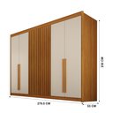 Ver imagem 3 de Guarda Roupa Casal Ripado 6 Portas 6 Gavetas 100% MDF Diamante