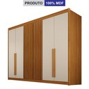 Ver mais imagens de Guarda Roupa Casal Ripado 6 Portas 6 Gavetas 100% MDF Diamante