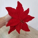 Ver imagem 4 de Flor Artificial Poinsétia Veludo 25cm
