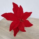Ver imagem 3 de Flor Artificial Poinsétia Veludo 25cm