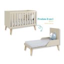 Ver imagem 3 de Quarto de Bebê Berço + Cômoda 3 Gavetas Areia Theo Pés Madeira Natural