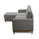 Ver imagem 4 de Sofá 3 Lugares 2,60m Living com Chaise Esquerdo Lavinia Linho Cinza Adonai Estofados