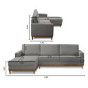 Ver imagem 2 de Sofá 3 Lugares 2,60m Living com Chaise Esquerdo Lavinia Linho Cinza Adonai Estofados