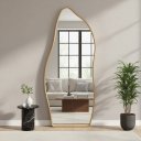 Ver imagem 1 de Espelho Orgânico Flame Corpo Inteiro Moldura Metal 200x100cm:prata