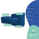 Ver imagem 4 de Kit Divã Recamier Orgânico França 220cm Lado Esquerdo e 2 Poltronas Amore Linho