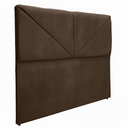 Ver imagem 2 de Cabeceira Cama Box Casal Estofada V3a Suede Marrom 1,40 Rbl
