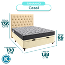 Ver imagem 3 de Cama Box Bau + Colchão Casal Ortobom D33 Iso100 + Cabeceira Estofada