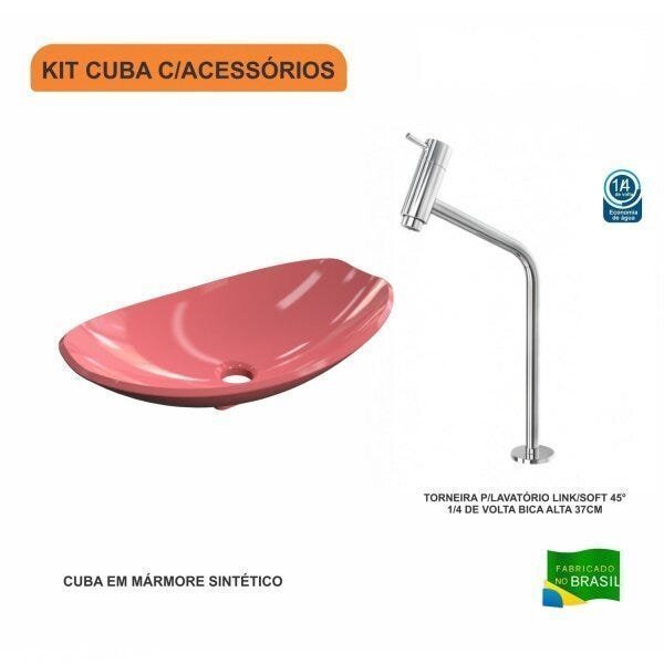 Kit Cuba L45 com Torneira Link 1062 Metal 1/4 Volta Compace - 3
