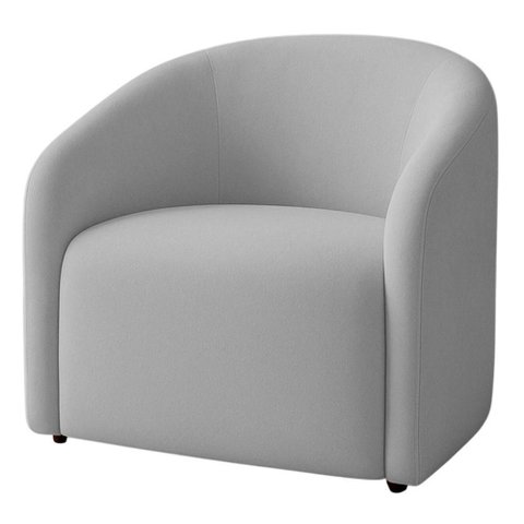 Poltrona Orgânica Decorativa Lara Veludo 7 Decor Prata