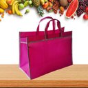Ver imagem 1 de Sacola de Feira - Supermercado - Sacolas Retornáveis - Nylon - Grande - Panami - Rosa